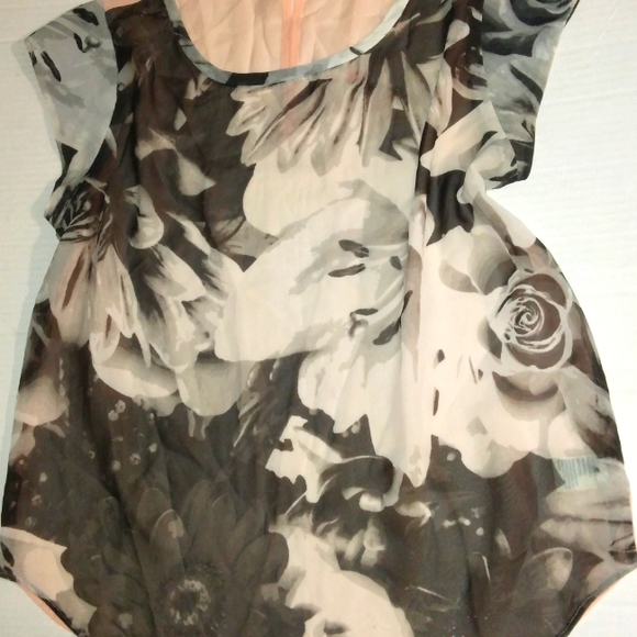 Gorgeous AMERICAN EAGLE Colorblock Floral Print Blouse ~Medium~ - Picture 7 of 16